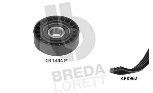 BREDA LORETT V formos rumbuotas diržas, komplektas KCA0050